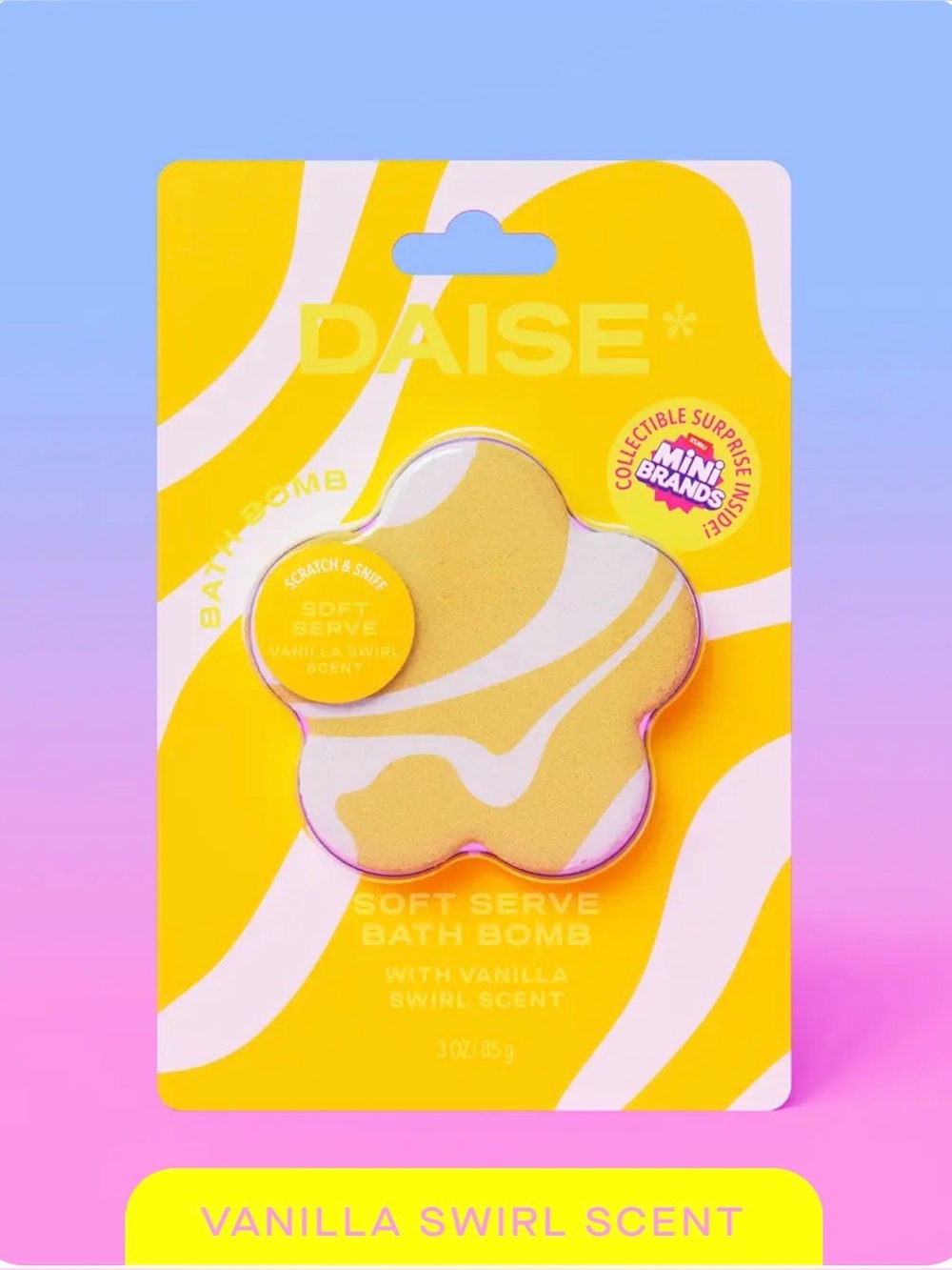 Daise Bath Bomb w/Mini Collectable in Vanilla Sundae